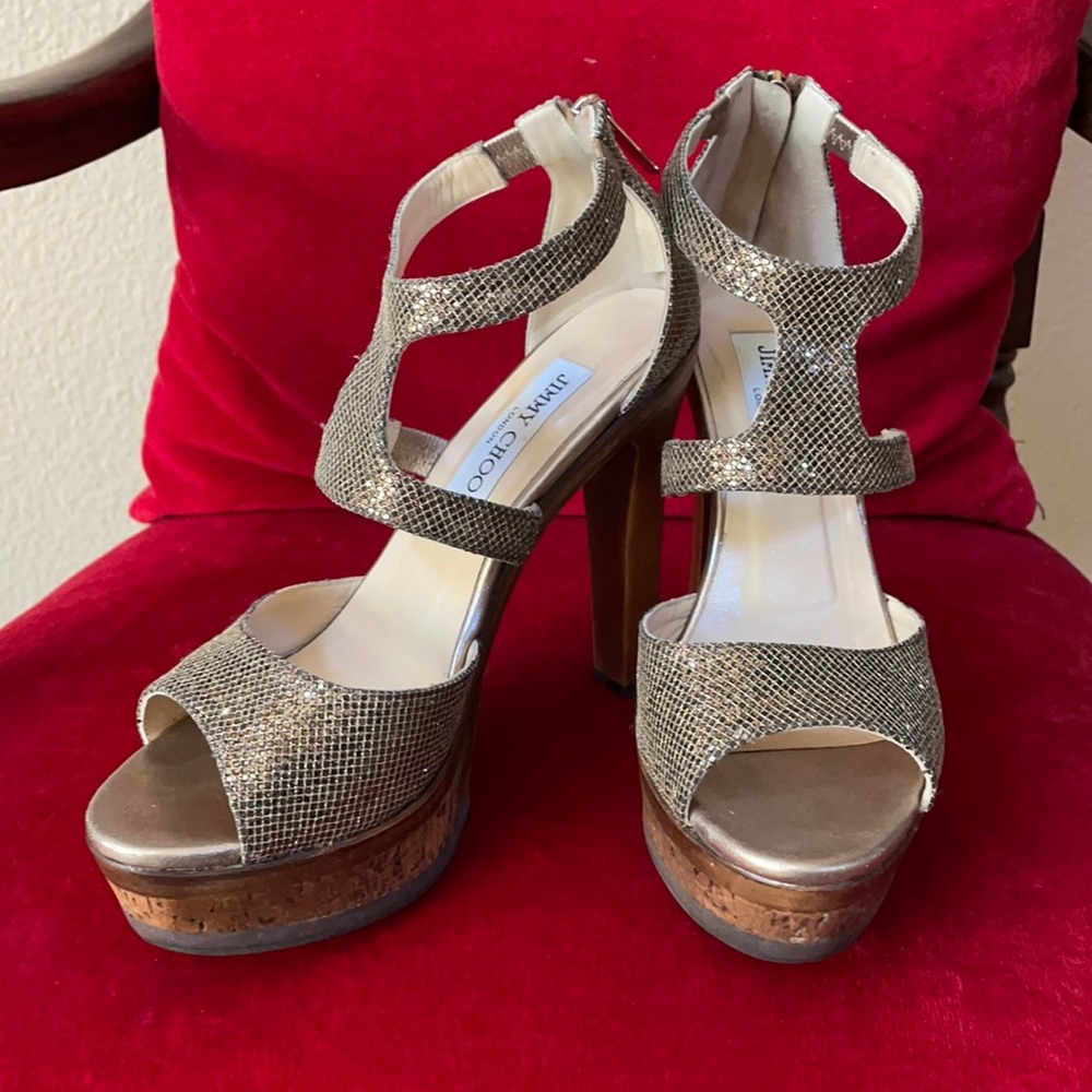 Beautiful glitter Jimmy Choo sandals